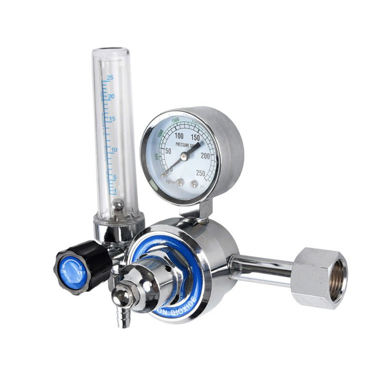 Unbeheizter Kohlendioxid-CO2-Regler Vollmessing-Gasregler mit Durchflussmesser