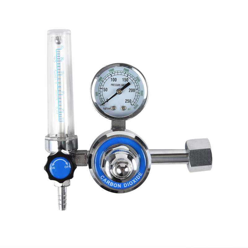 Unbeheizter Kohlendioxid-CO2-Regler Vollmessing-Gasregler mit Durchflussmesser